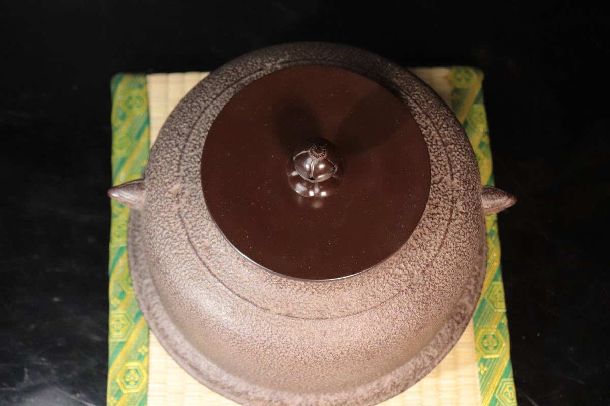 茶道具 人間国宝 高橋 敬典 真形羽付釜 共箱 検索 蓋置 花瓶 水